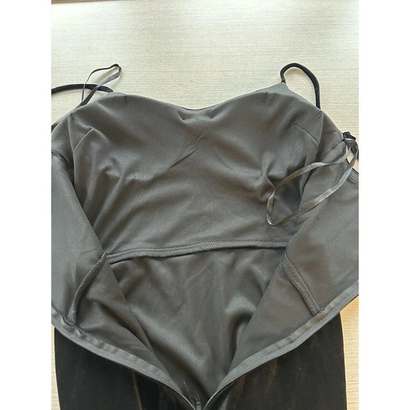 City Studio Velvet Fringe Detail Side Slit Long Mob Wife Whimsy Goth Dress 1 - Picture 6 of 14